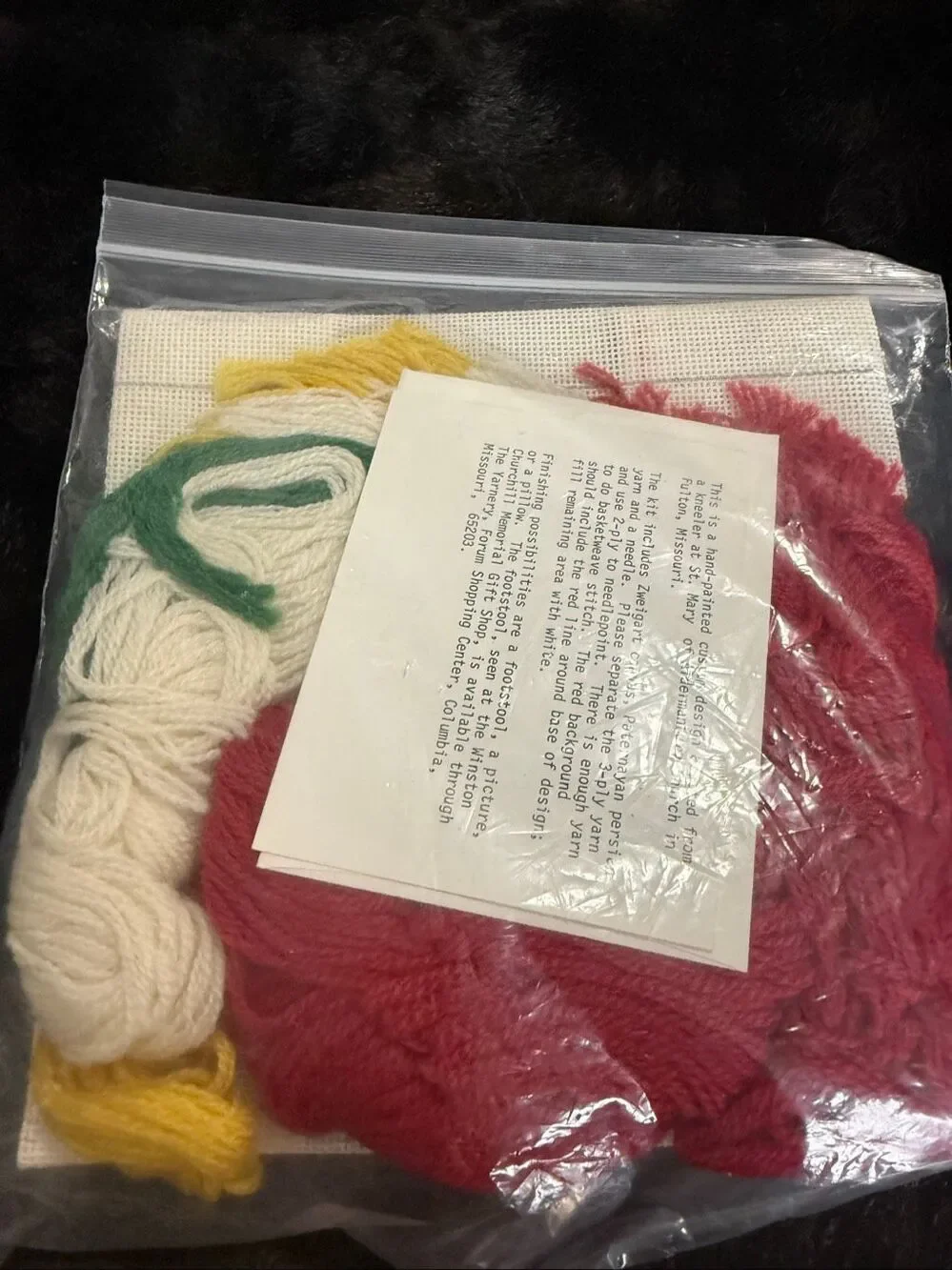 Winston Churchill Memorial hand painted canvas needlepoint kit